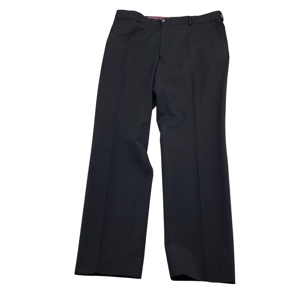 Meyer Modern Dress Pant Men 36W‎ 32L Black Bonn GR58 Modern Trousers Comfort VTG